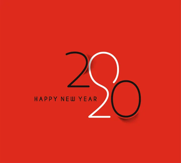 Feliz Año Nuevo 2020 Texto Tipografía Diseño Patter, Vector illust — Vector de stock