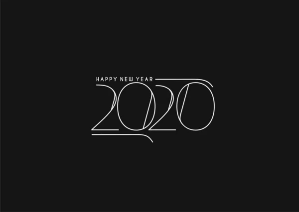 Καλή Χρονιά 2020 Text Typography Design Patter, Διανυσματική δυσπιστία — Διανυσματικό Αρχείο