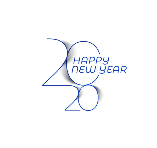Bonne année 2020 Texte Typographie Design Patter, Vector illust — Image vectorielle