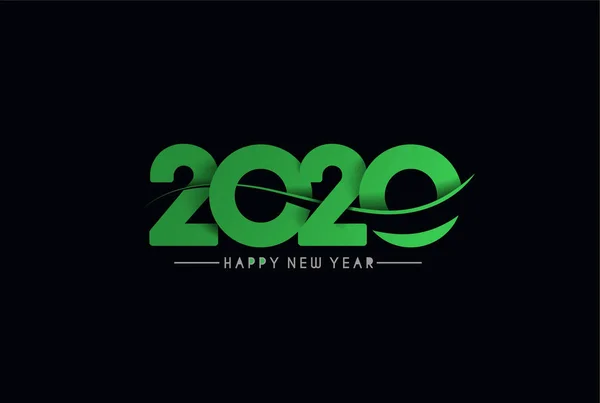 Feliz Año Nuevo 2020 Texto Tipografía Diseño Patter, Vector illust — Archivo Imágenes Vectoriales