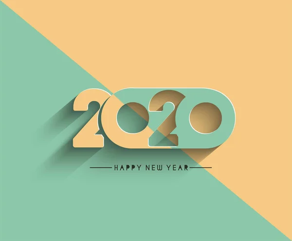 Feliz Ano Novo 2020 Texto Tipografia Design Padrão — Vetor de Stock