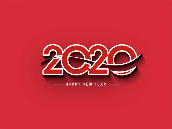 2017 년 12 월 30 일에 확인 함 . Happy New Year 2020 text typography design pattern — 스톡 벡터