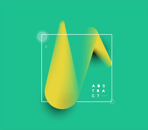 Technický futuristický Abstrakt 3D papírové grafiky design a pozadí — Stockový vektor