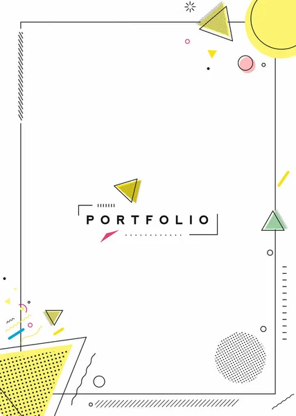 Banner Abstracto Con Portafolio Cartel Texto Arte Línea Caligráfica Con — Vector de stock