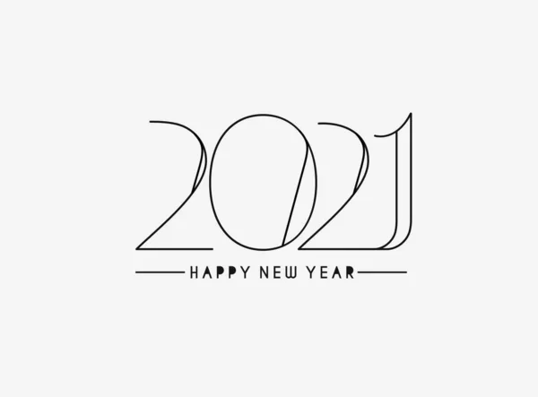 2021年新年快乐文字字体设计图样 矢量图解 — 图库矢量图片