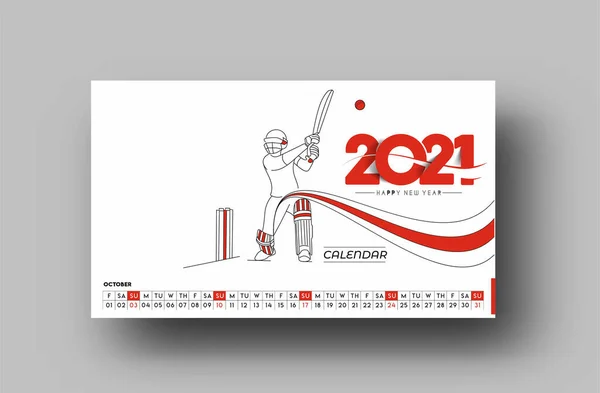 Happy New Year 2021 Kalender Tahun Baru Desain Elemen Untuk - Stok Vektor
