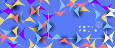 Kusursuz soyut model tanıtım dinamik geometrik hareket şekilleri. Kapak tasarımı için desen, poster, afiş, kart, selamlama, iş, dekorasyon.