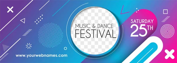 Bandiera Del Festival Danza Musicale Volantino Copertina Della Rivista Modello — Vettoriale Stock