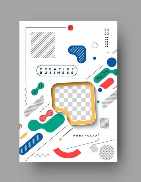 Brochure Flyer Magazine Cover Page Poster Template Vector Illustration — 스톡 벡터