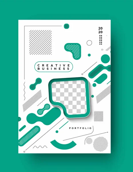 Brochure Flyer Magazine Cover Page Poster Template Vector Illustration — 스톡 벡터