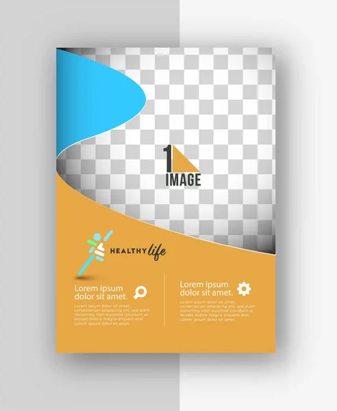 Sağlık Hizmeti Broşürü Broşür Dergi Kapağı Poster Şablonu Vektör Illüstrasyonu — Stok Vektör