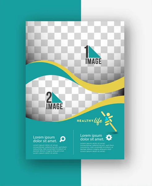 Φυλλάδιο Υγείας Φυλλάδιο Εξώφυλλο Περιοδικού Πρότυπο Αφίσας Διανυσματική Απεικόνιση — Διανυσματικό Αρχείο
