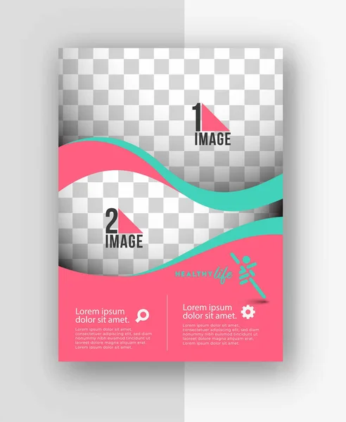 Healthcare Brochure Flyer Magazine Cover Poster Template Vector Illustration — 스톡 벡터