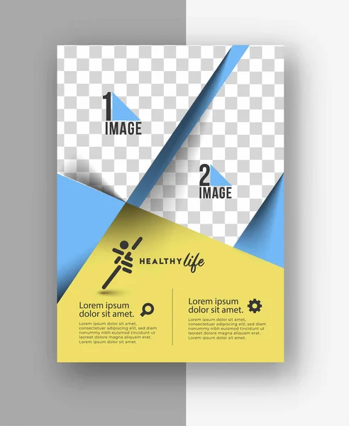 Brochure Sur Les Soins Santé Dépliant Couverture Magazine Modèle Affiche — Image vectorielle