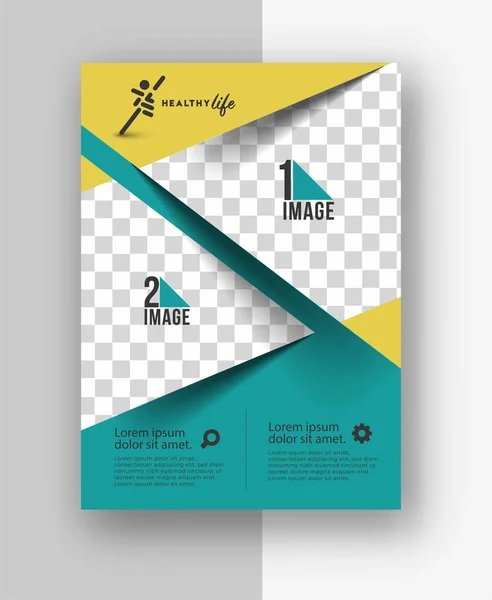 Healthcare Brochure Flyer Magazine Cover Poster Template Vector Illustration — 스톡 벡터