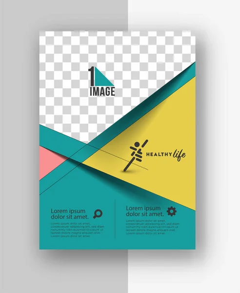 Gezondheidszorg Brochure Flyer Tijdschrift Cover Poster Template Vector Illustratie — Stockvector