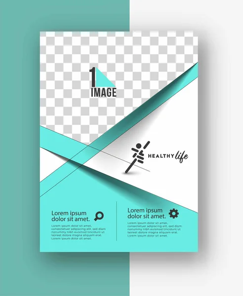 Healthcare Brochure Flyer Magazine Cover Poster Template Vector Illustration — 스톡 벡터