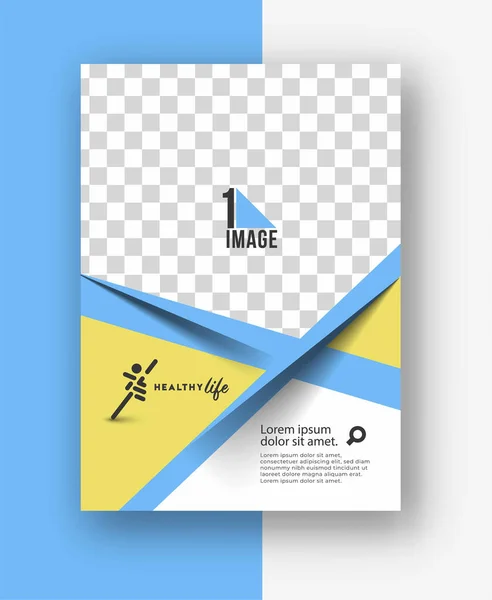 Brochure Sur Les Soins Santé Dépliant Couverture Magazine Modèle Affiche — Image vectorielle