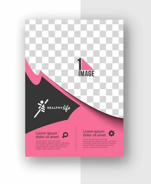 Gezondheidszorg Brochure Flyer Tijdschrift Cover Poster Template Vector Illustratie — Stockvector