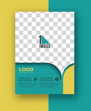 Resim alanı olan iş ilanı - Broşür dergisi kapak sayfası & poster şablonu, vektör ilülasyonu.