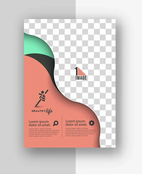 Zakelijke Flyer Met Ruimte Voor Beeld Brochure Magazine Omslag Pagina — Stockvector