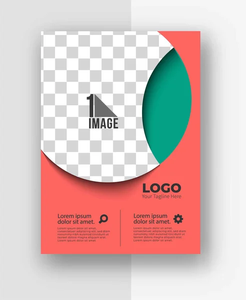 Volantino Affari Con Spazio Immagine Brochure Magazine Copertina Poster Template — Vettoriale Stock