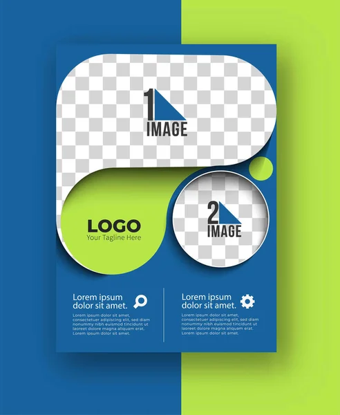 Logo Brochure Magazine Cover Page Poster Template Vector Illustration — 스톡 벡터