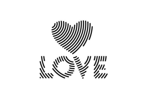 Love Word Lettering Modern Calligraphy Script Love Text Vector Design — Stock Vector