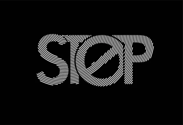 Stop Calligraphic Line Art Tekst Zakupy Plakat Wektor Ilustracja Projekt — Wektor stockowy