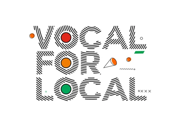 Vocal Local Кампанія Індії День Незалежності Vector Modern Banner Illustration — стоковий вектор