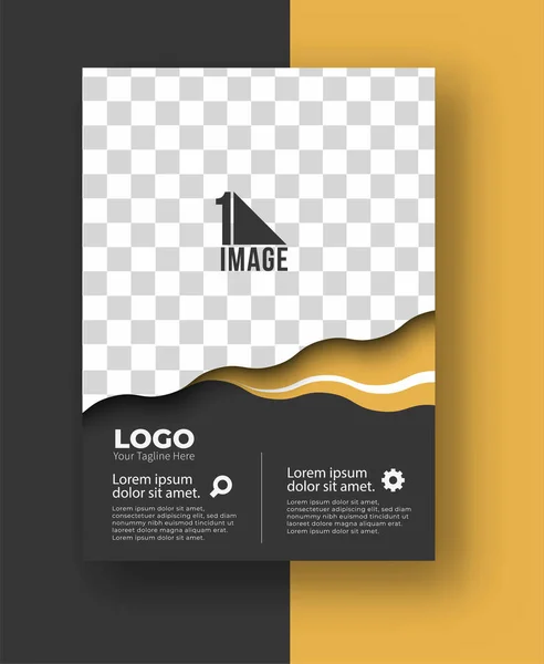 Logo Brochure Magazine Cover Page Poster Template Vector Illustration — 스톡 벡터