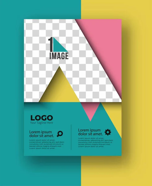 Logo Brochure Magazine Cover Page Poster Template Vector Illustration — 스톡 벡터