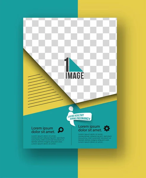 Logo Brochure Magazine Cover Page Poster Template Vector Illustration — 스톡 벡터