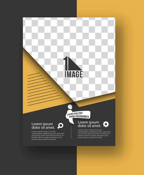 Volantino Aziendale Con Spazio Immagine Logo Brochure Copertina Rivista Modello — Vettoriale Stock