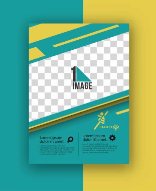 Resim & logo - Broşür dergisinin kapak sayfası ve poster şablonu, vektör illüstrasyonuna sahip iş ilanı.