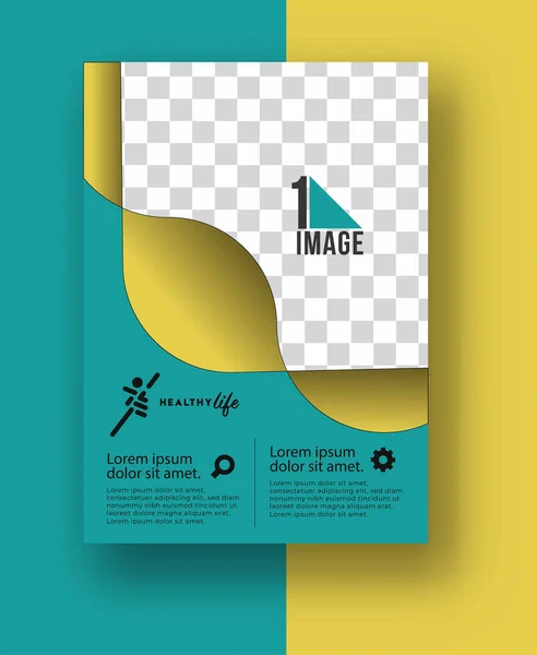 Business Flyer Space Image Logo Brochure Magazine Cover Page Poster — Stock Vector