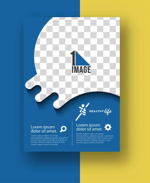 Logo Brochure Magazine Cover Page Poster Template Vector Illustration — 스톡 벡터