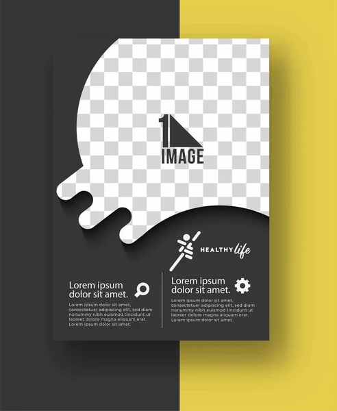 Business Flyer Space Image Logo Brochure Magazine Cover Page Poster — Stock Vector