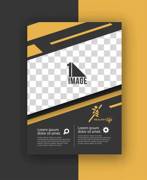 Obchodní Leták Prostorem Obrázku Loga Brožura Obálka Časopisu Šablona Plakátu — Stockový vektor