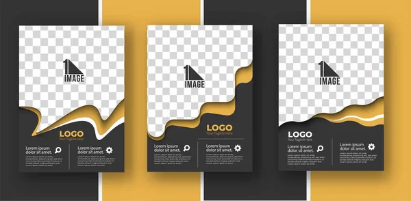 Set Van Business Flyer Met Ruimte Voor Beeld Logo Brochure — Stockvector