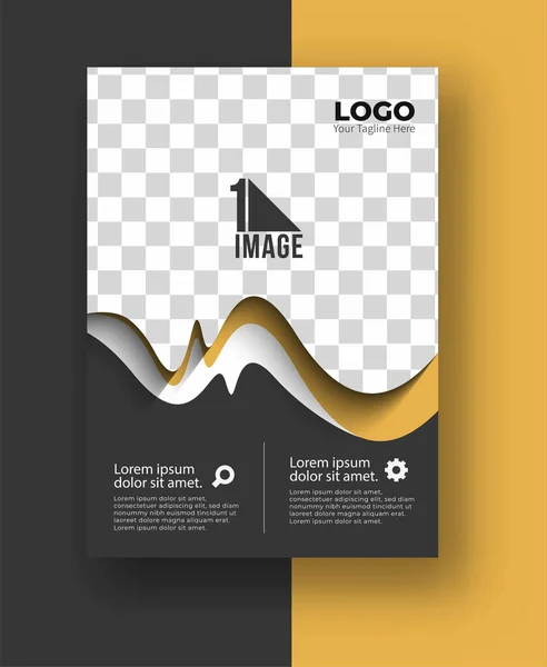 Business Flyer Space Image Logo Brochure Magazine Cover Page Poster — Stock Vector