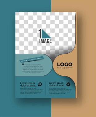 Resim & logo - Broşür dergisinin kapak sayfası ve poster şablonu, vektör illüstrasyonuna sahip iş ilanı.