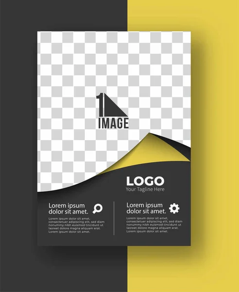 Obchodní Leták Prostorem Obrázku Loga Brožura Obálka Časopisu Šablona Plakátu — Stockový vektor