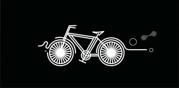 Modern Cycling Flat Line Art Dessin Illustration Vectorielle — Image vectorielle