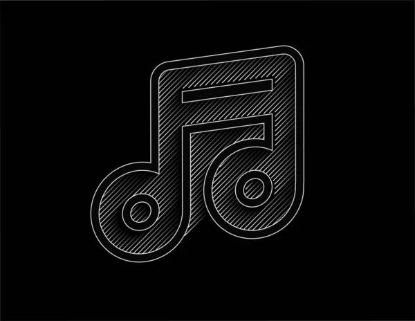 Soyut Müzik Notaları Pankart Tasarımı Düz Çizgi Sanat Vektörü Illüstrasyonu — Stok Vektör