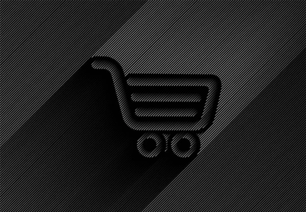 ショッピングカートのアイコン ショッピングバスケットのデザイン ベクターイラスト — ストックベクタ