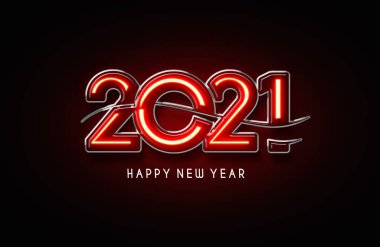 Mutlu yıllar 2021 Metin Tasarım Çizimi.