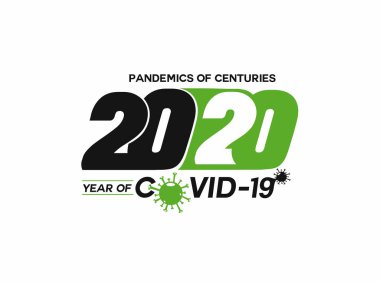 Roman Coronavirus 2020 yüzyılın salgınları. Vektör İllüstrasyonu.