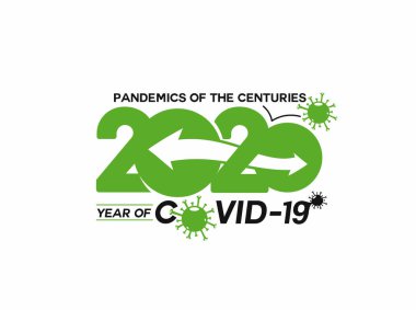 Roman Coronavirus 2020 yüzyılın salgınları. Vektör İllüstrasyonu.