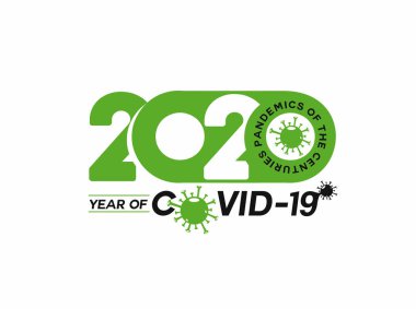 Roman Coronavirus 2020 yüzyılın salgınları. Vektör İllüstrasyonu.